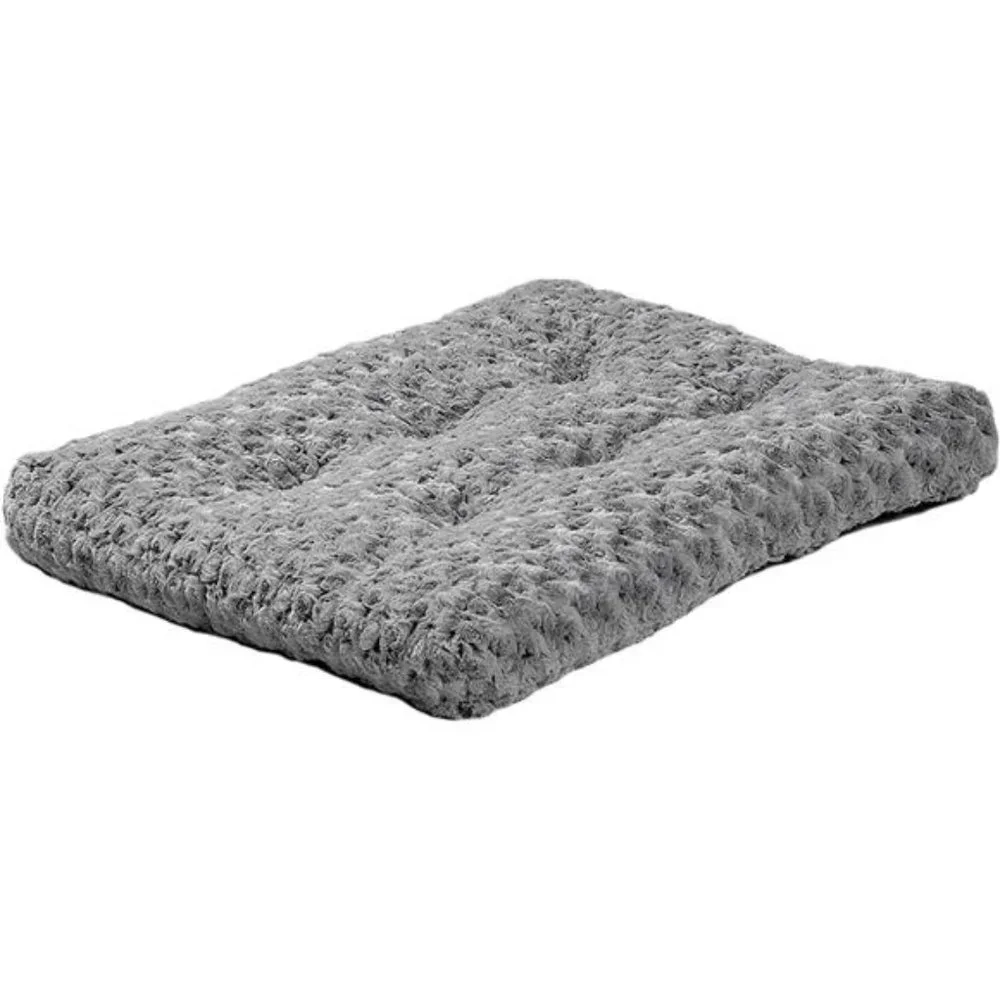 Plush Pet Bed | Ombré Swirl & Cat Bed | Gray 17L x 11W x 1.5H - Inches for Toy